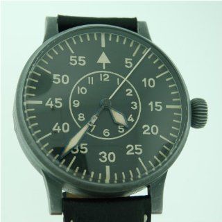 Vintage/Antique watch: Men's Laco Pilot Bombers's Oversized German Made WW II Base Metal Manual Wind Movement Watch 1940's: Vintage Watches: Watches