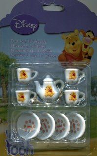 Disney Winnie The Pooh Mini Porcelain Tea Set 10 Piece: Toys & Games