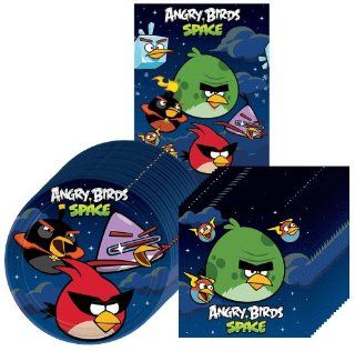 Angry Birds Space Party Suppiles Pack Including Plates, Napkins and Tablecover   16 Guests: Toys & Games