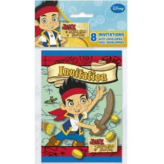 Jake and the Never Land Pirates Party Invitations [8 Per Pack]: Toys & Games