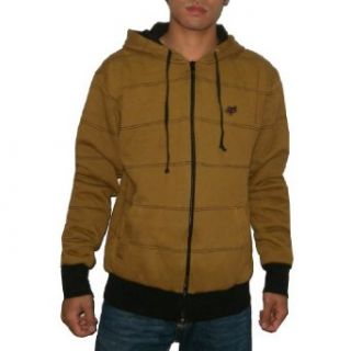 FOX Mens Surf & Skate Zip Up Hoodie Sweatshirt Jacket   Brown (Size: M) at  Mens Clothing store