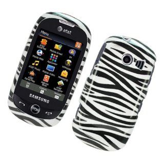 Black/ White Zebra Glossy Faceplate Hard Plastic Protector Snap On Cover Case For Samsung Flight II SGH A927: Cell Phones & Accessories