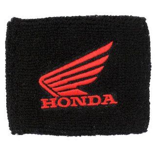 Honda Wing Black/Red Brake Reservoir Sock Cover Fits CBR, 600, 1000, 600RR, 1000RR, 954, 929, RC51: Automotive