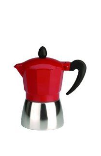 Typhoon Metro Red 3 Cup Espresso Maker: Kitchen & Dining