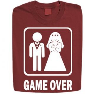 Stabilitees Funny Marriage Wedding, Bride / Groom Game Over Womens T Shirts, Black, Small at  Womens Clothing store: Fashion T Shirts