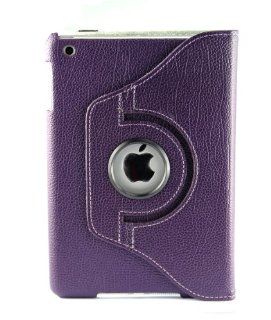 USAMZ909 360 Leather Folio Case Cover For Apple Ipad Mini Sleep Wake Stand Holder Purple Brand New: Cell Phones & Accessories