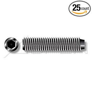 (25pcs) Metric DIN 913 M8X1X10 Flat Point Socket Set Screw, Fine Thread 45H Alloy Steel (450 HV min, grade 14.9)   Quenched and Tempered Ships Free in USA: Industrial & Scientific
