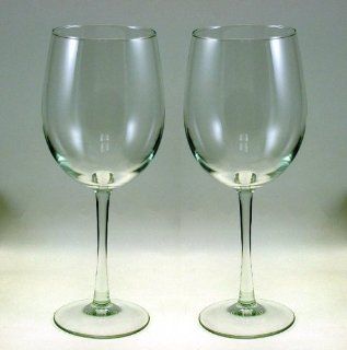 Personalized Monogrammed Colossal Wine Glasses Pair: Kitchen & Dining