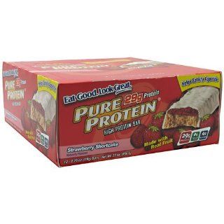 Worldwide Sport Nutritional Supplements Pure Protein High Protein Double Layer Bar Strawberry Shortcake 12   2.75 oz (78 g) bars [33 oz (936 g): Health & Personal Care