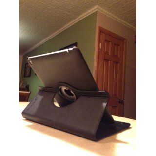 Devicewear Detour 360 Rotating Black Vegan Leather Case for iPad 2/3/4 Case with On/Off Switch (DET IP3 BLK): Computers & Accessories