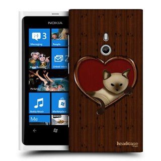 Head Case Designs Cat In A Heart Wood Craft Hard Back Case Cover for Nokia Lumia 800: Cell Phones & Accessories