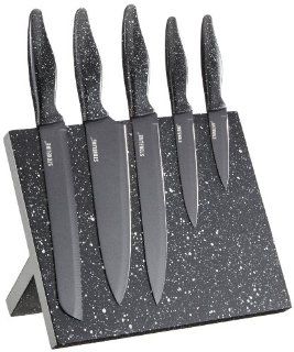 Stoneline Magnetic Knife Block with Antibacterial Knife Set: Boxed Knife Sets: Kitchen & Dining