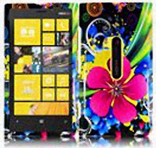 Pink Colorful Flower Hard Cover Case for Nokia Lumia 920: Cell Phones & Accessories