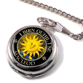 MacLeod of Lewis (Old Scots Motto) Scottish Clan Crest Full Hunter Pocket Watch: Watches