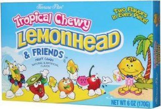 Tropical Chewy Lemonhead & Friends Theater Box 6oz 12 Count  Hard Candy  Grocery & Gourmet Food