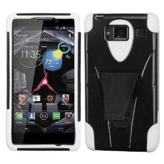MYBAT AMOTXT926WHPCSAAS102NP Advanced Armor Rugged Durable Hybrid Case with Kickstand for Motorola Droid RAZR MAXX HD   1 Pack   Retail Packaging   White Cell Phones & Accessories