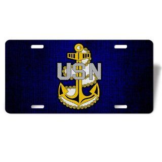 License Plate with U.S. Navy Chief Petty Officer rank insignia (collar device): Everything Else