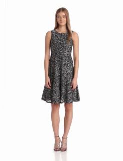 Anne Klein Women's Lace Print Hourglass Swing Dress at  Womens Clothing store: