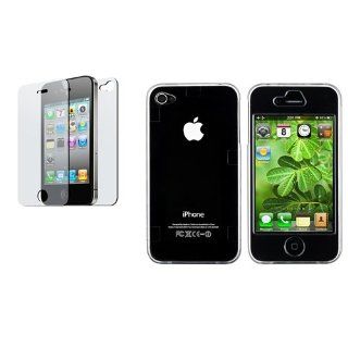 CommonByte Clear Crystal Clip on Hard Case Cover+Screen+Back Guard for iPhone 4 4S 4G 4GS G: Cell Phones & Accessories