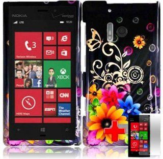 Nokia Lumia 928 (Verizon) 2 Piece Snap On Glossy Hard Plastic Image Case Cover, + LCD Clear Screen Saver Protector: Cell Phones & Accessories