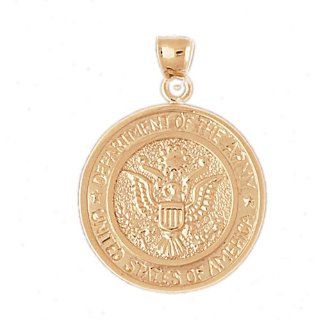 14K Yellow Gold Department Of Army Pendant Jewelry