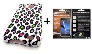 BUNDLE LCD Straight Talk Samsung Galaxy S959G S2 SII II 2 MULTI COLOR LEOPARD ANIMAL PRINT DESIGN + LCD SCREEN PROTECTOR HARD Case Skin Cover Mobile Phone Accessory: Cell Phones & Accessories