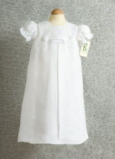 100% Linen Christening Gown, Hand Crafted in Ireland: Clothing