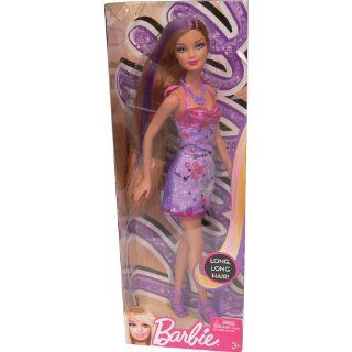 Barbie Hairtastic Purple Dress Purple Hair Doll: Toys & Games