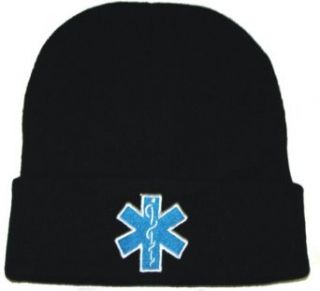 EMS Star Of Life Embroidered Logo Beanie Skull Cap Firefighter Beanie Clothing