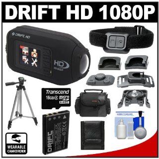 Drift Innovation HD 1080p Digital Video Action Camera Camcorder with 16GB Card + Battery + Case + Tripod + Cleaning Kit : Camcorder Bundles : Camera & Photo