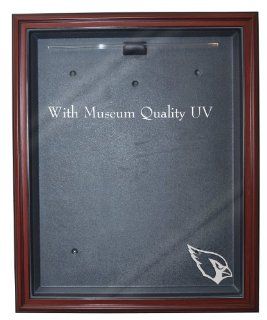 NFL Arizona Cardinals Cabinet Style Jersey Display   Mahogany with Museum Quality UV Upgrade : Sports Related Display Cases : Sports & Outdoors