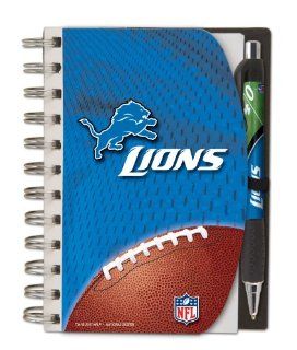 Detroit Lions Deluxe Hardcover, 4 x 6 Inches Notebook and Pen Set, Team Colors (12023 QUI) : Memo Paper Pads : Office Products