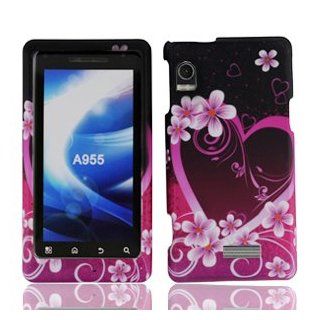 For Motorola A955 Droid 2 R2D2 Accessory   Purple Heart Design Hard Case Cover Cell Phones & Accessories