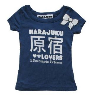 Harajuku Lovers By Gwen Stefani * Planet * Navy Music T Shirt    For Kids * 08 Newest Collection *, 4: Clothing