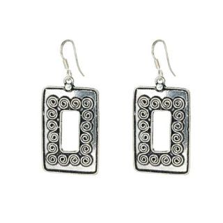 .925 Sterling Silver Dangle Handmade Oxidized Designer Earrings Fashion Jewerly: Handmade Designer: Jewelry