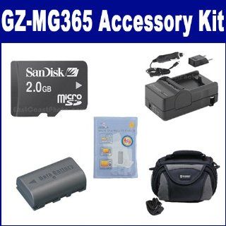 JVC GZ MG365 Camcorder Accessory Kit includes: SDC 26 Case, M45547 Memory Card, SDM 180 Charger, ZELCKSG Care & Cleaning, SDBNVF808 Battery : Digital Camera Accessory Kits : Camera & Photo