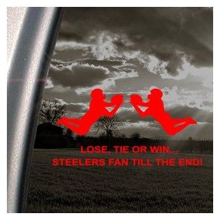 Pittsburgh STEELERS Red Decal Car Truck Window Red Sticker   Automotive Decals