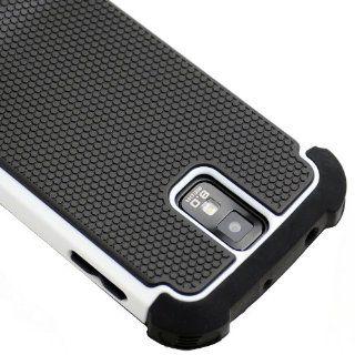 T Mobile Samsung Galaxy S II / T989 Hybrid Protector Cover Case   White/Black Total Defense: Cell Phones & Accessories