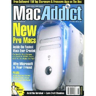 MacAddict October 2001 w/CD New Pro Macs, Adobe Illustrator Secrets, Charting Tricks in Excel, Nikon Coolpix 995 Rated, Avoid the Terminal, 150 Top Shareware & Freeware Apps on Disc, Trace Photos with Illustrator: Mac Addict Magazine: Books