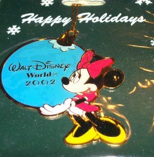 Happy Holidays Walt Disney World Exclusive Thme Parks Edition 2002 Minnie Mouse Ornament NIP! : Decorative Hanging Ornaments : Everything Else