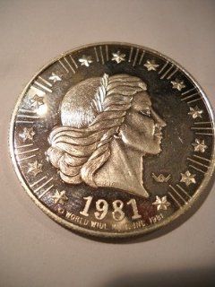 1 oz American Eagle World Wide Mint 999 Silver Round 1981: Everything Else