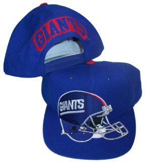 New York Giants Big Helmet Logo Blue Snapback Adjustable Plastic Snap Back Cap / Hat  Sports Fan Baseball Caps  Sports & Outdoors