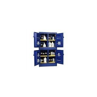 Eagle CRA P44 Safety Cabinet for Corrosive Liquids, 4 Door Manual Close, 44 Gallon, 65" Height x 35" Width x 22" Depth, Polyethylene, Blue: Hazardous Storage Cabinets: Industrial & Scientific