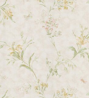 Mirage 983 49000 Signature V Sweet Pea Yellow Butterfly Floral Trail Wallpaper    