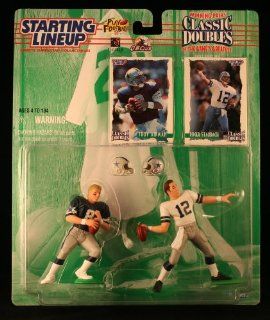 TROY AIKMAN / DALLAS COWBOYS & ROGER STAUBACH / DALLAS COWBOYS 1997 NFL Classic Doubles * Winning Pairs * Starting Lineup Action Figures & Exclusive Collector Trading Cards: Toys & Games