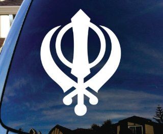 Khanda Sikhism Symbol Car Window Vinyl Decal Sticker 8" Tall: Everything Else