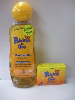Grisi Ricitos De Oro Hypoallergenic Chamomile(manzanilla) Shampoo 13.5oz + Baby Soap 3.5oz: Health & Personal Care