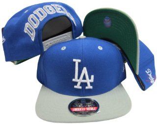 Los Angeles Dodgers Blue/Grey Two Tone Plastic Snapback Adjustable Snap Back Hat / Cap : Sports Fan Baseball Caps : Sports & Outdoors