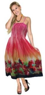La Leela 100% Cotton Floral printed Backless Tube Dresss Tunic Pink at  Womens Clothing store: Dresses