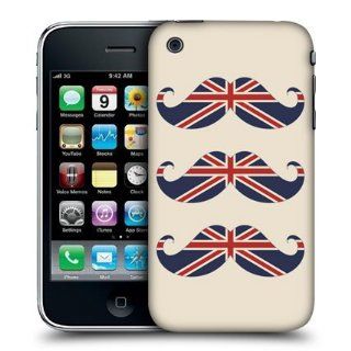 Head Case Designs UK Flag Moustaches Hard Back Case Cover for Apple iPhone 3G 3GS: Cell Phones & Accessories